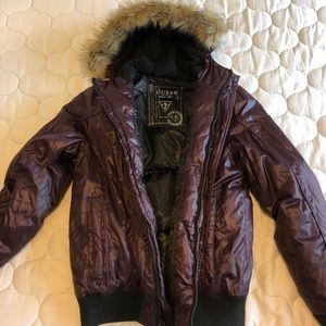 Guess Men’s bomber jacket. Size M. Purple